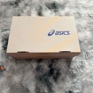 Asics Beige Shoe Box with Blue Logo
